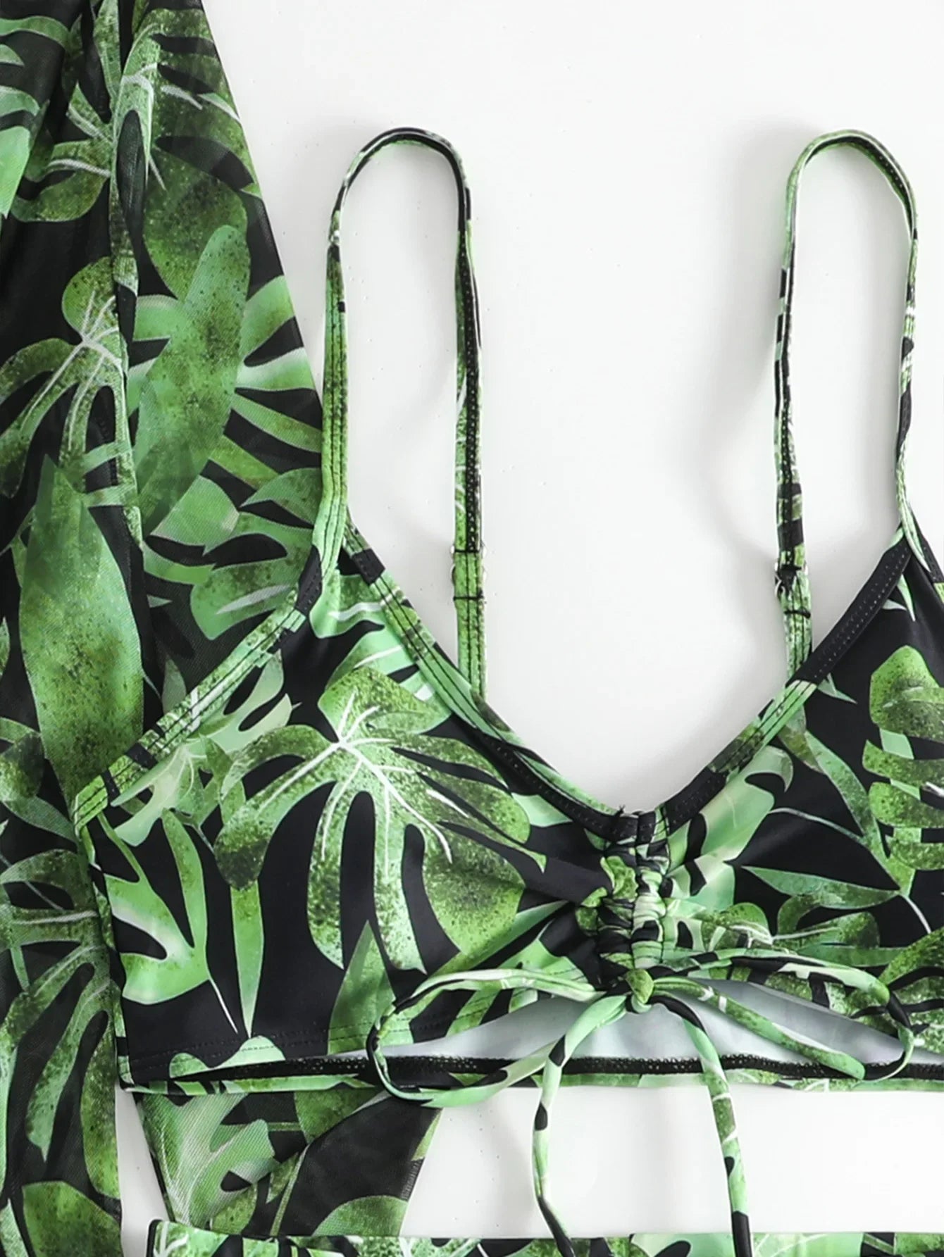 New Sexy 3 Pieces Suit for Women Neck Hanging Bikini Set+Cover-up Swimwear Sunproof Tankini High Waist Shorts Swimsuit Beachwear