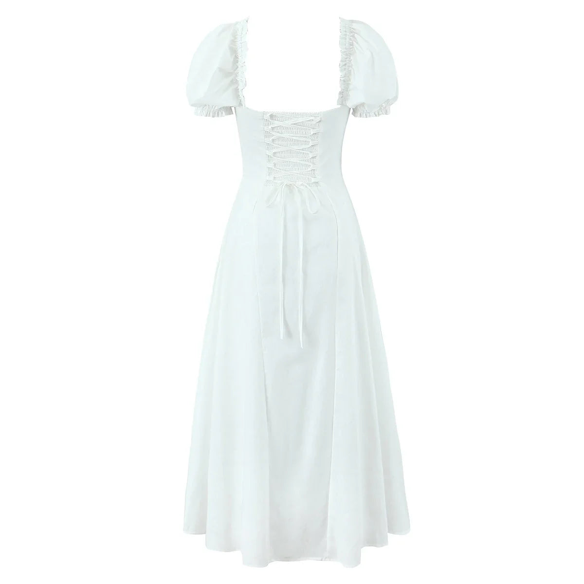 Bowknot Ruffles Light Blue Midi Dress Women's Summer Off Shoulder Short Sleeve Beach Dress Drawstring White A-line Vestidos 2025