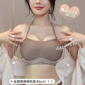 MOYISU Anti Slip Halter Bra for Small Chest, Push Up Enhancer Pads Rounded Shape, Invisible Seamless Cover No Show Lift Bralette
