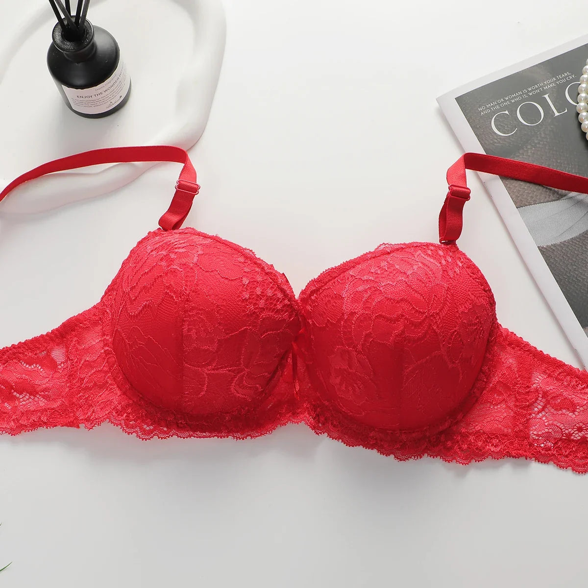 2-piece Sexy Multi-color Lingerie Set For Women's Gathering Push Up Underwear For Women's Flower Underwear Set A2155