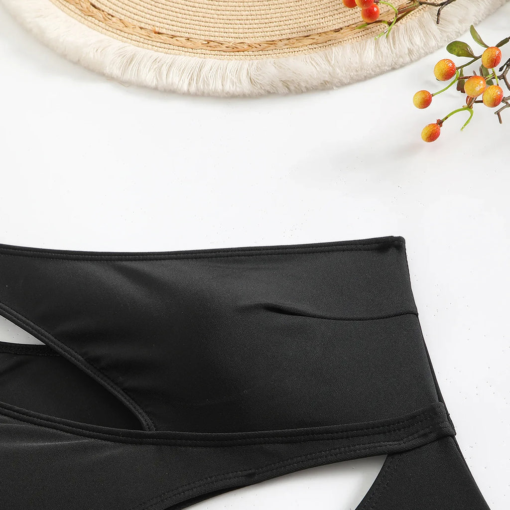 Cut Out Asymmetric One Shoulder One Piece Swimsuit Women Swimwear Female Monokini High Cut Bather Bathing Suit Swim Beachwear