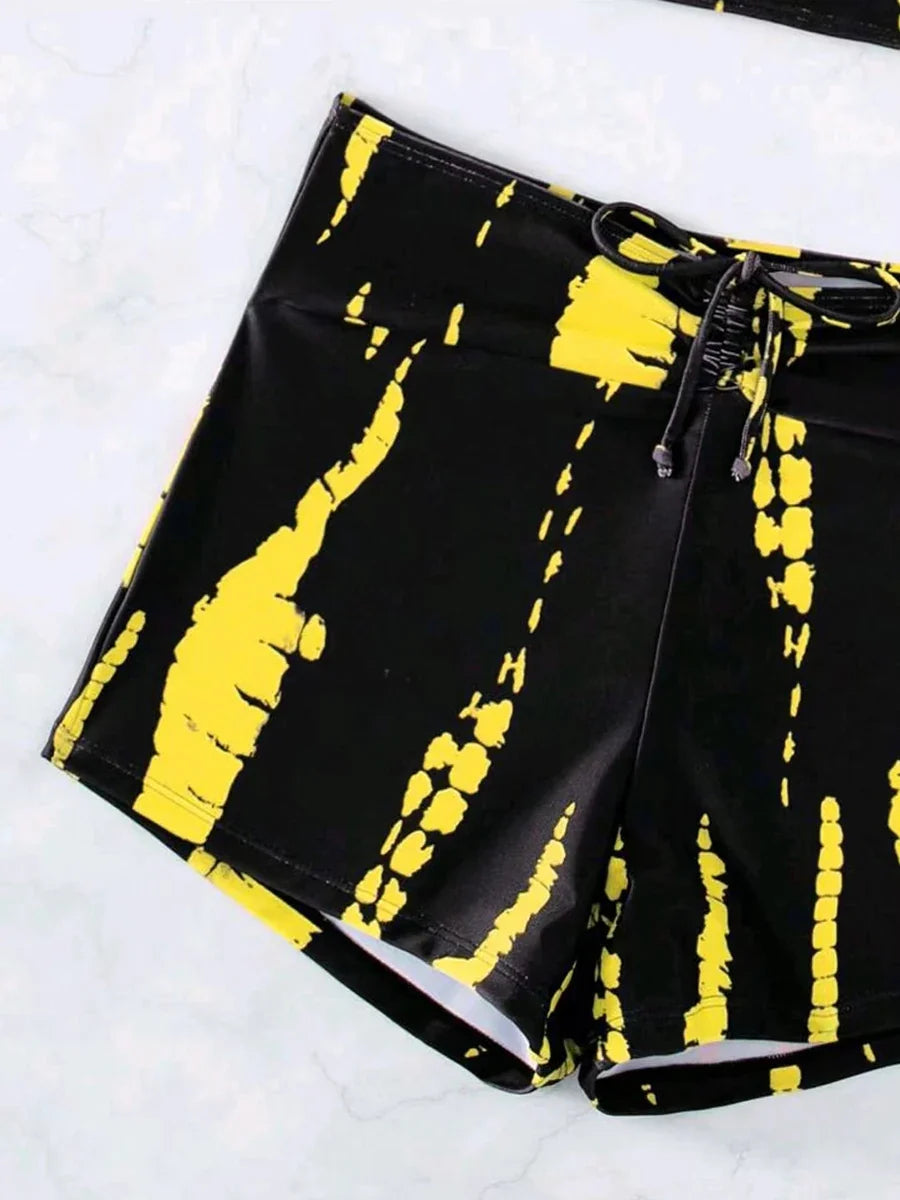 2026 Print String Bikini Swimsuit Women High Waist Shorts Swimwear Female Bathers Bathing Swimming Swim Suit Beachwear