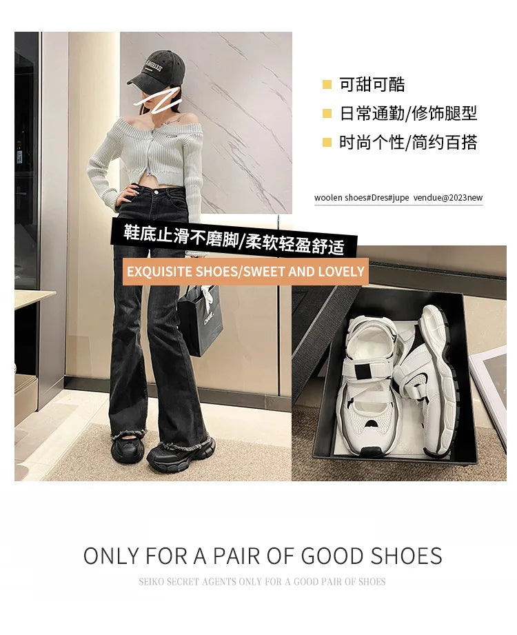 Spring New Round Head Small White Shoes Female Hundred Casual Womens Board Shoes Thick Bottom Women Sneakers