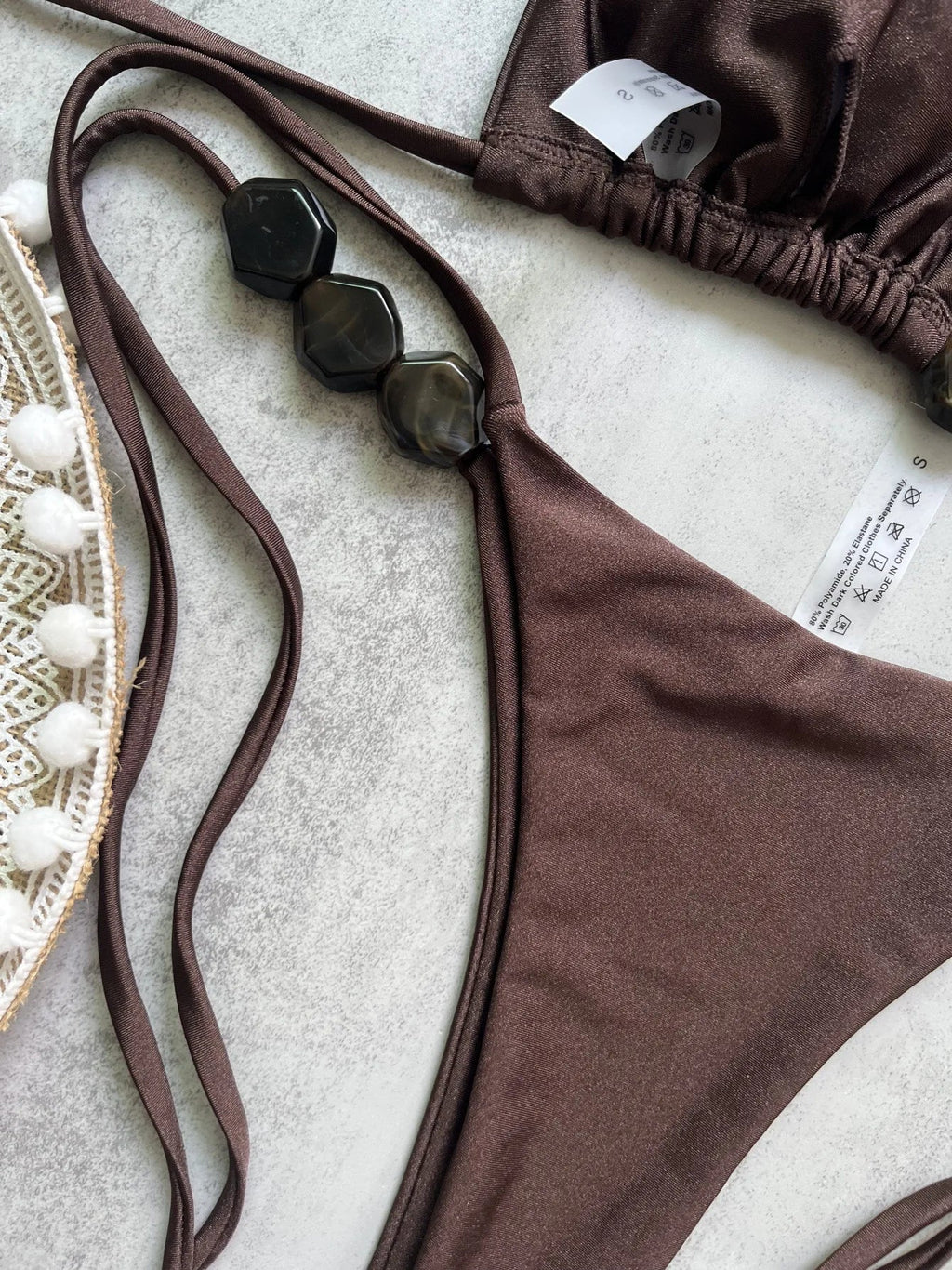 DEKA Thong Solid Bikini Set Stone Swimsuit Push Up Bikinis Women Swimwear Female Biquinis Bathing Suit Swimming Suits Beachwear
