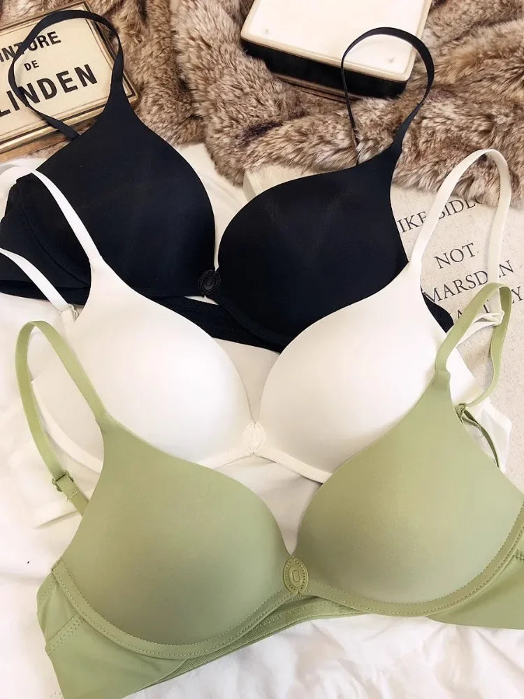 MOYISU Sexy Wireless Minimizer Bra - Seamless Backless Bralette for Large Chest, Anti Sagging Front Closure Breathable Comfort