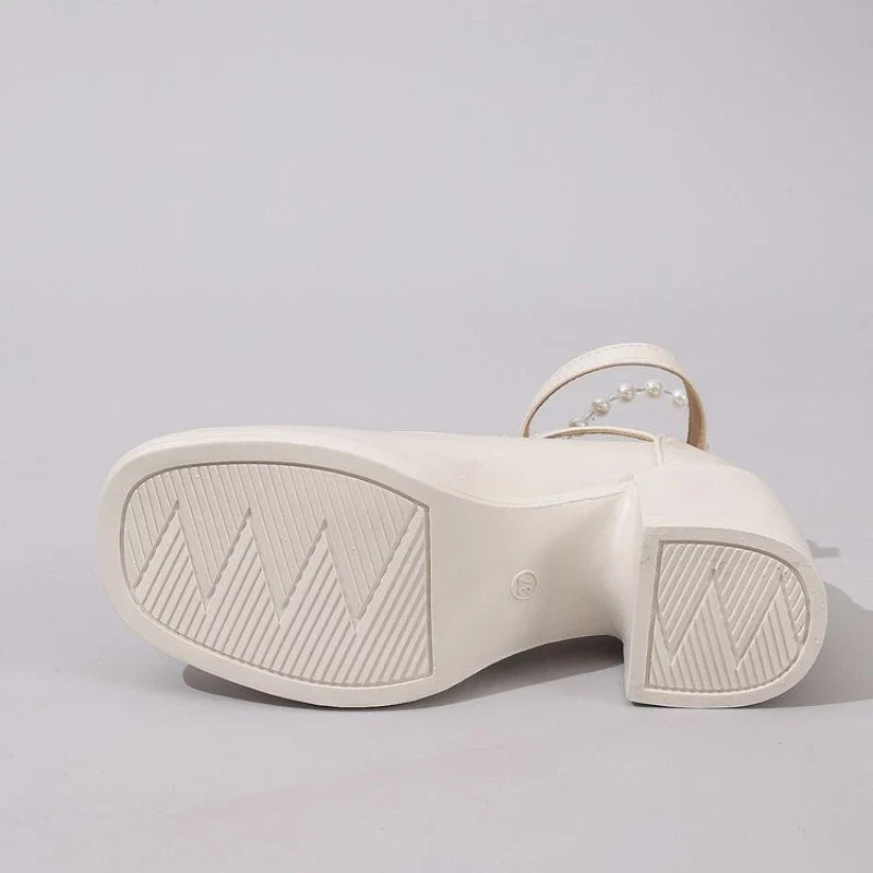 New Women Pumps Shoes Fashion Cross Strap Ladies Shallow Dress Mary Jane Shoes Female Elegant High Heel Footwear Platform Heels