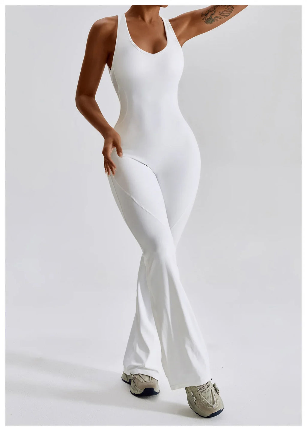 Women Fitness Bodysuit Backless One Piece Yoga Set Jumpsuit Sports Gym Workout Clothes Tights Active Wear Slim Playsuit Female