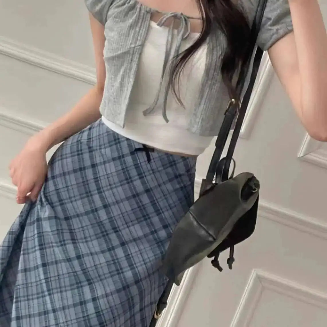 Sweet Skirts Chic Plaid Mini Skirt High Waist A-Line Korean Sle Commute Spring New Arrival Women's Fashion Mid-Length Skirts I3G