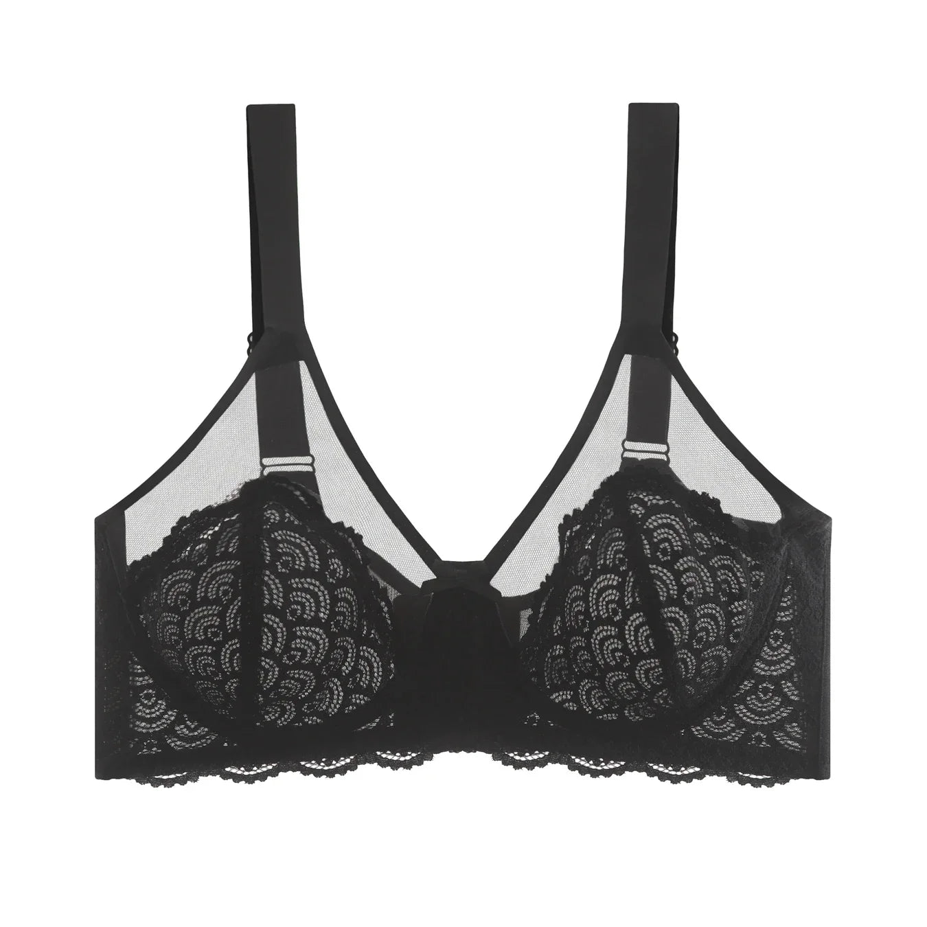 Women's Floral Lace Buckle Front Wireless Bra,Breathable Comfortable lingerie Top for Daily Wear,Women's Lingerie for All Season
