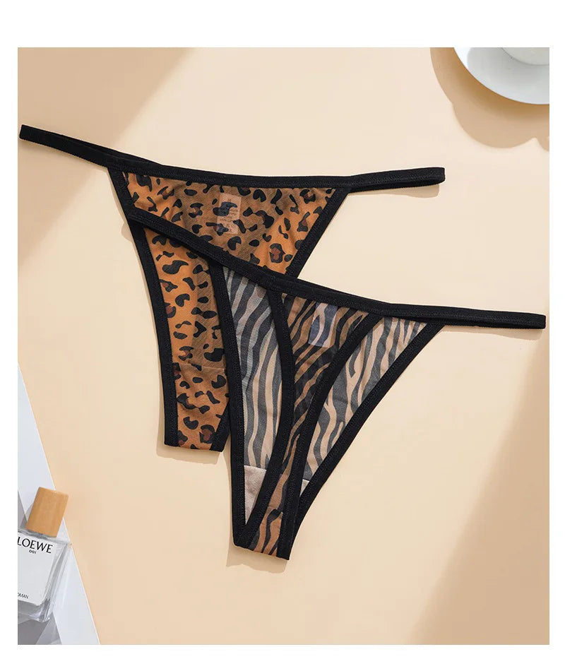 Leopard Sexy Seamless Thong Women Panties G String Underwear Girls Intimates Fashion Ladies Briefs Yoga Lingerie Size S-XL