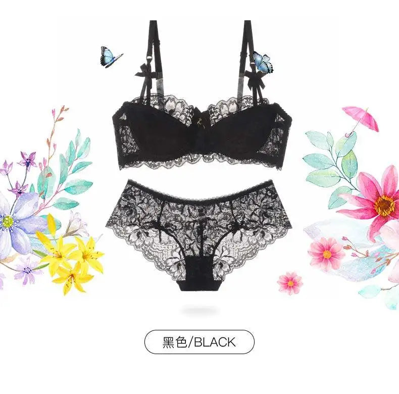 Aesthetic French Lace Minimizer Bra - Thin Strap Bralette Reduces Full Bust, Elegant Lift & Seamless Design MOYISU Sexy Panty BB