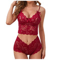 2026 Sexy Lace Flower Printed Lingerie Set for Women Thin Adjustable Shoulder Strap Triangle Cup Bralette And Underwear Suit