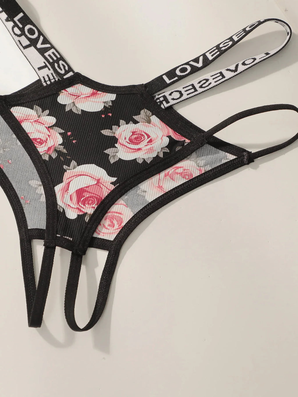5 pcs Women Sexy Panties Floral Print Thong Low Waist Underwear Hollow Out Breathable Ladies thong C961