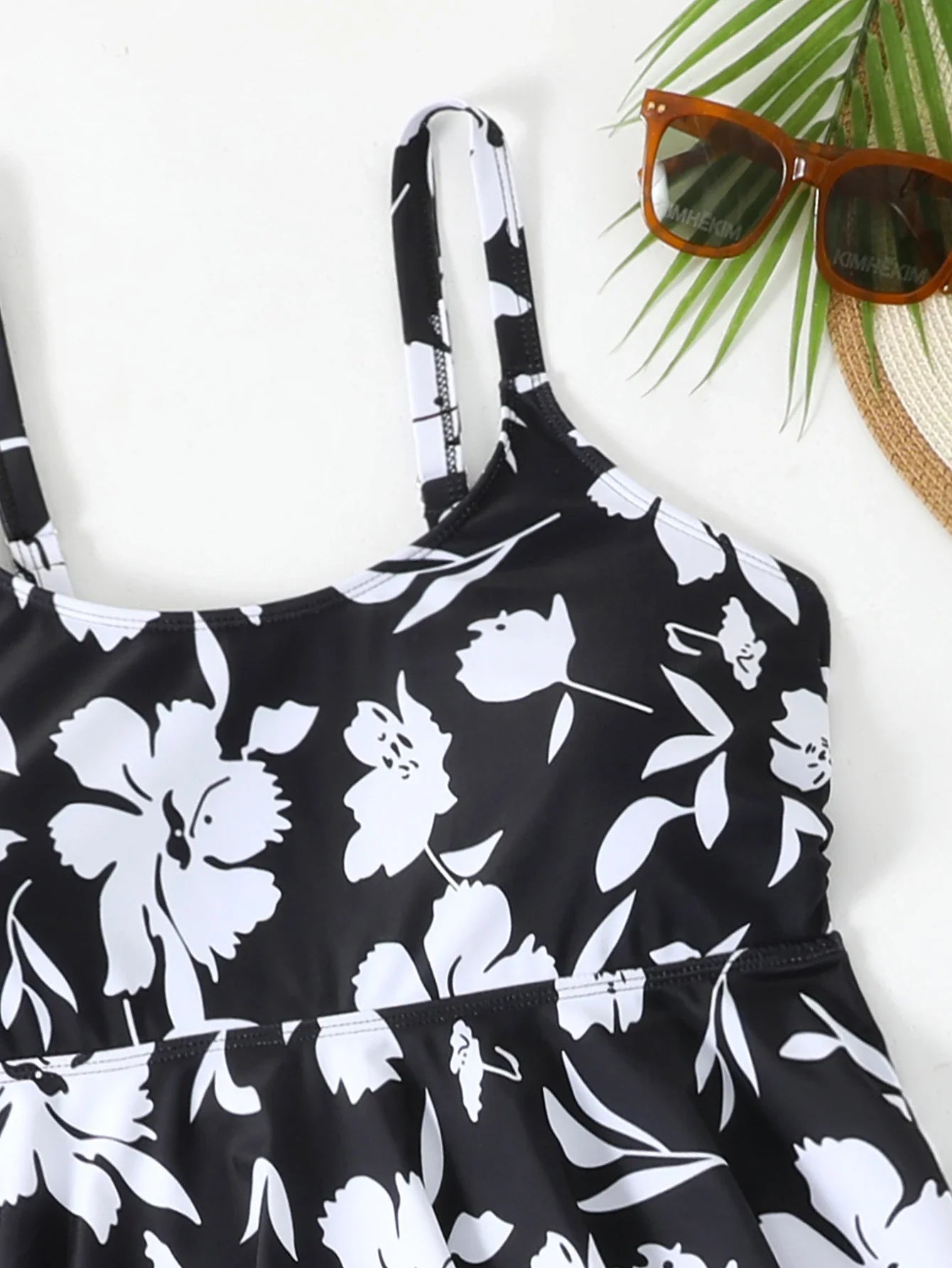 Strappy Printed Tankini 2026 Large Plus Size Swimsuit Women Shorts Swimwear Female Beach Wear Bathers Bathing Swimming Swim Suit