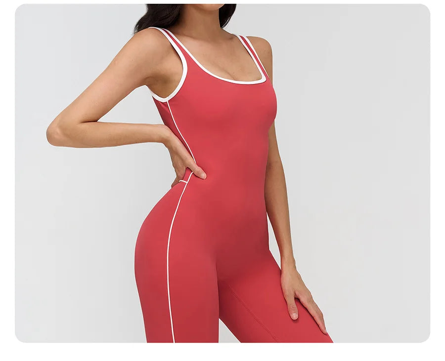 Women Jumpsuit Gym Set Yoga Suit Back Cross Sportswear Sports Jumpsuit Fitness Dance Performance Rompers Workout Bodysuits