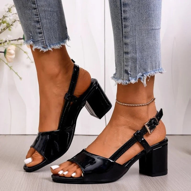 2026 Women Sandals Summer New Wedge Platform High Heels Round Toe Open Toe Fashion Shoes Versatile Platform  Sandals