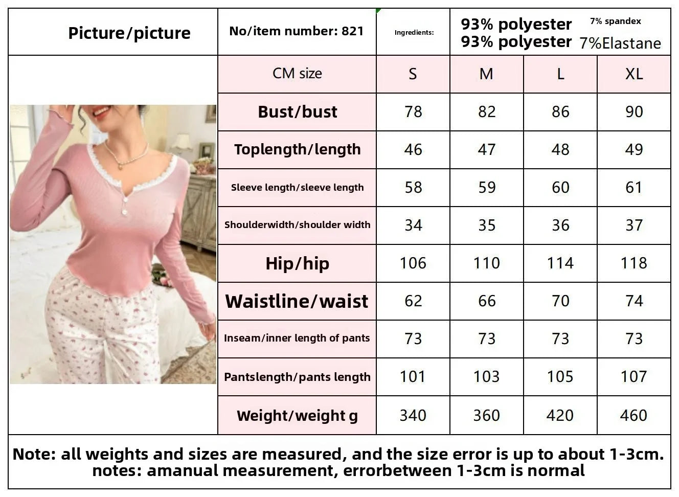 Women Sleepwear  Long Sleeve T-shirt with Long Trouses Set Autumn Winter Pajamas Set Homewear Femme Loungewear