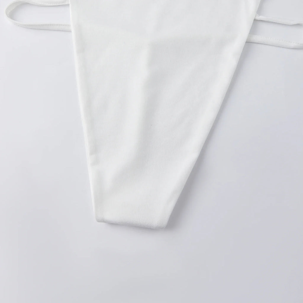 Women's Stylish Dots Print Summer Tight Thong Bodysuit Sleeveless Square Neck Spaghetti Strap Backless Romper