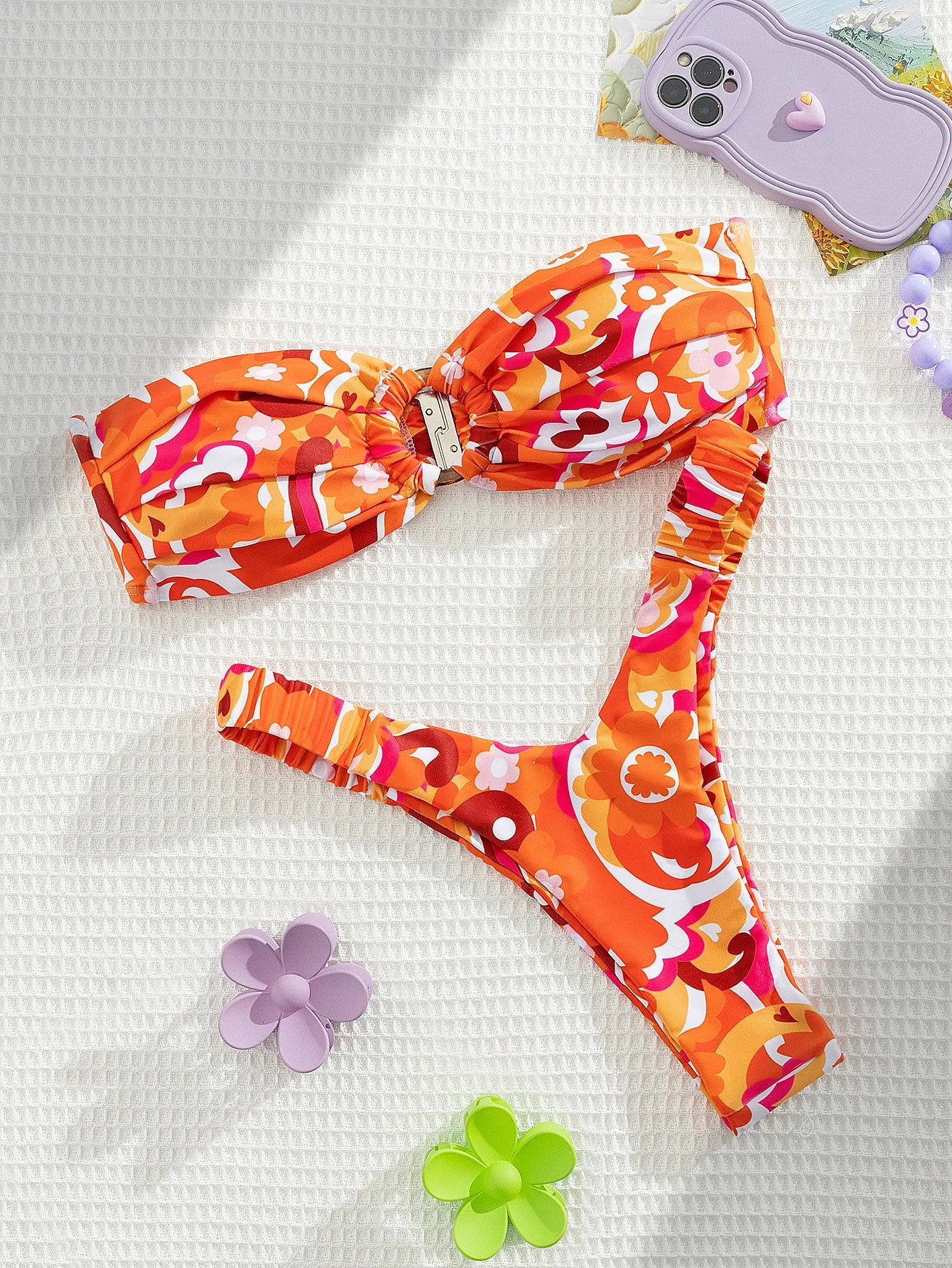 2024 Sexy Push Up Women Swimsuits Micro Bikini Female Swimwear Brazilian Bikini Set Thong Biquini Swim Suits Print Beachwear