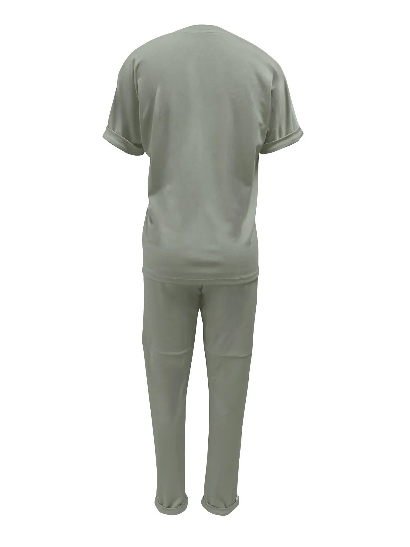 Women's suit sports casual two-piece short-sleeved suit plus size mom