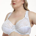 Bras For Women Minimizer Brassiere Plus Size Lace Bra Support Underwire Full Big Cup Thin Adjusted-straps D E F G H I