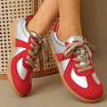 Casual Mixed Color Sneakers for Women Spring Autumn 2025 All-Match Lace Up Flats Woman Non-Slip Plus Size 35- 44 Shoes Female