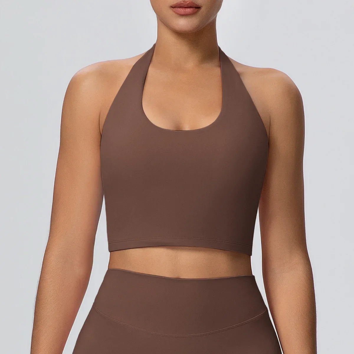 Sexy Gym Women's Sports Bra Breathable Hanging Neck Backless Sports Bra Women's Comfortable Exercise Pilates Training Yoga Top