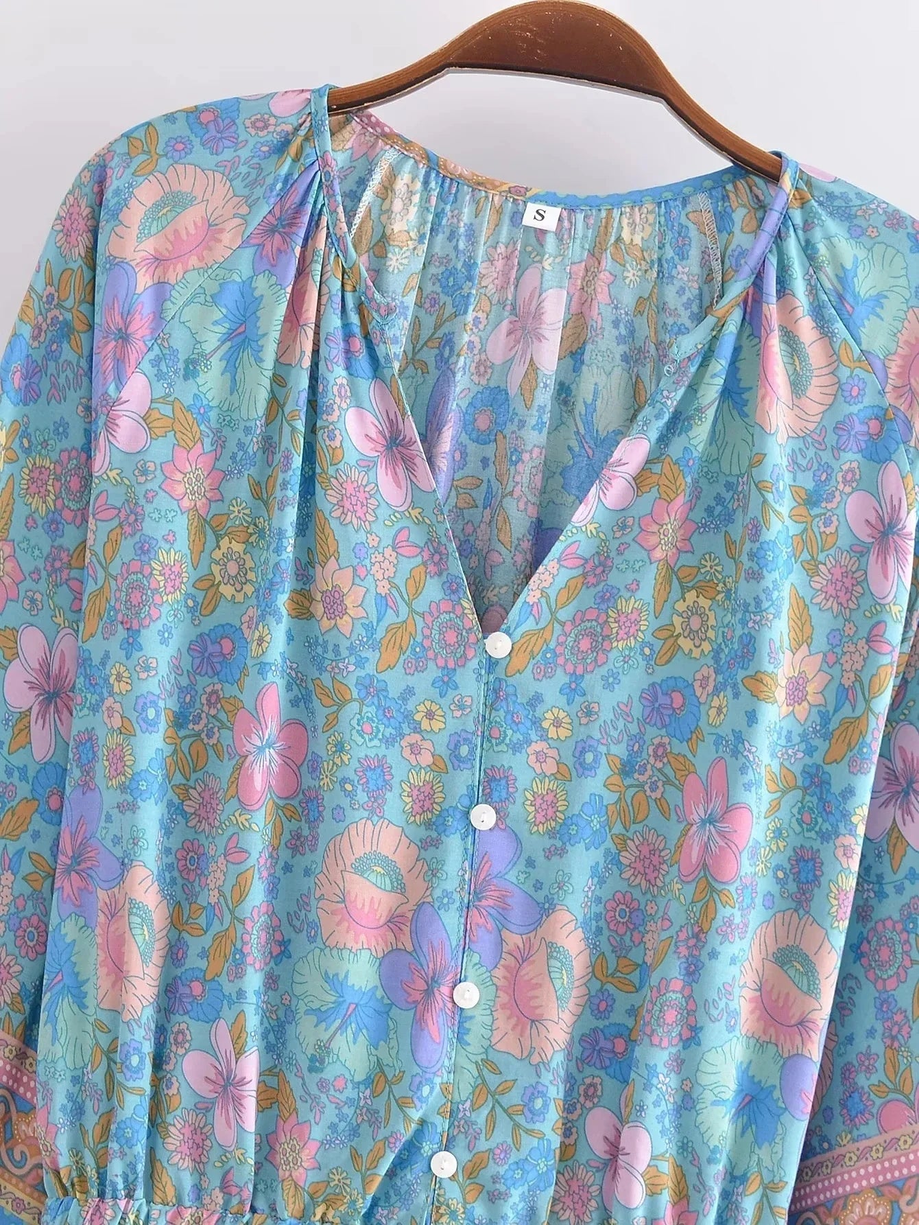 Long Sleeve Spring Summer Short Jumpsuit Women Printed Bohemian Wide Leg Playsuit Female Romper Ruffles Rayon Boho Overalls 2025