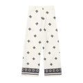 Foridol Geometric Embroidery Wide Leg Spring Summer Women Beige Long Pants Zip Fashion Trousers Pantalones De Mujer Autumn Pants
