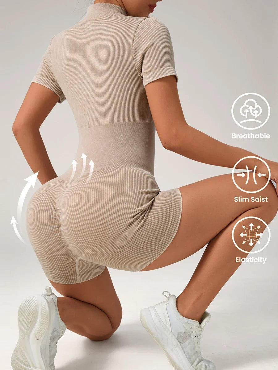 Women Seamless Bodysuit Overalls Woman Gym Jumpsuit Clothing Yoga Clothes Fitness Rompers Women Sports Leggings Shorts Trend