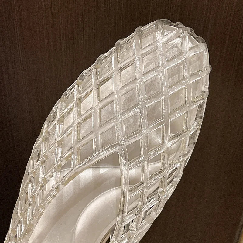 Women Crystal Jelly Shoes Girls Fashion Summer Flats Sandals V-mouth Slip-on Style Soft Sole Girls Daily Walking Driving Flats