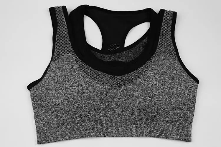 6 Colors Sports Bra Women Cross Hollow Back Gym Jogging Crop Top Female Tops Yoga Fitness Shockproof Vest Sport Bras for Women