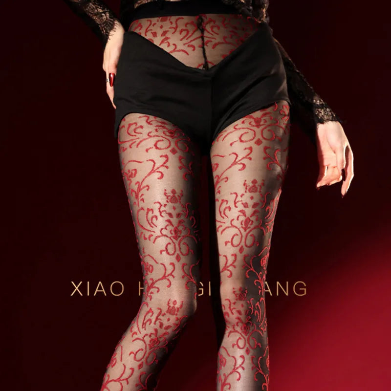 Jacquard Pantyhose Sexy Fashionable Transparent Mesh Pantyhose Pure Desire For Woman Mesh Nightclub Wear Pantyhose Charming 7IT1