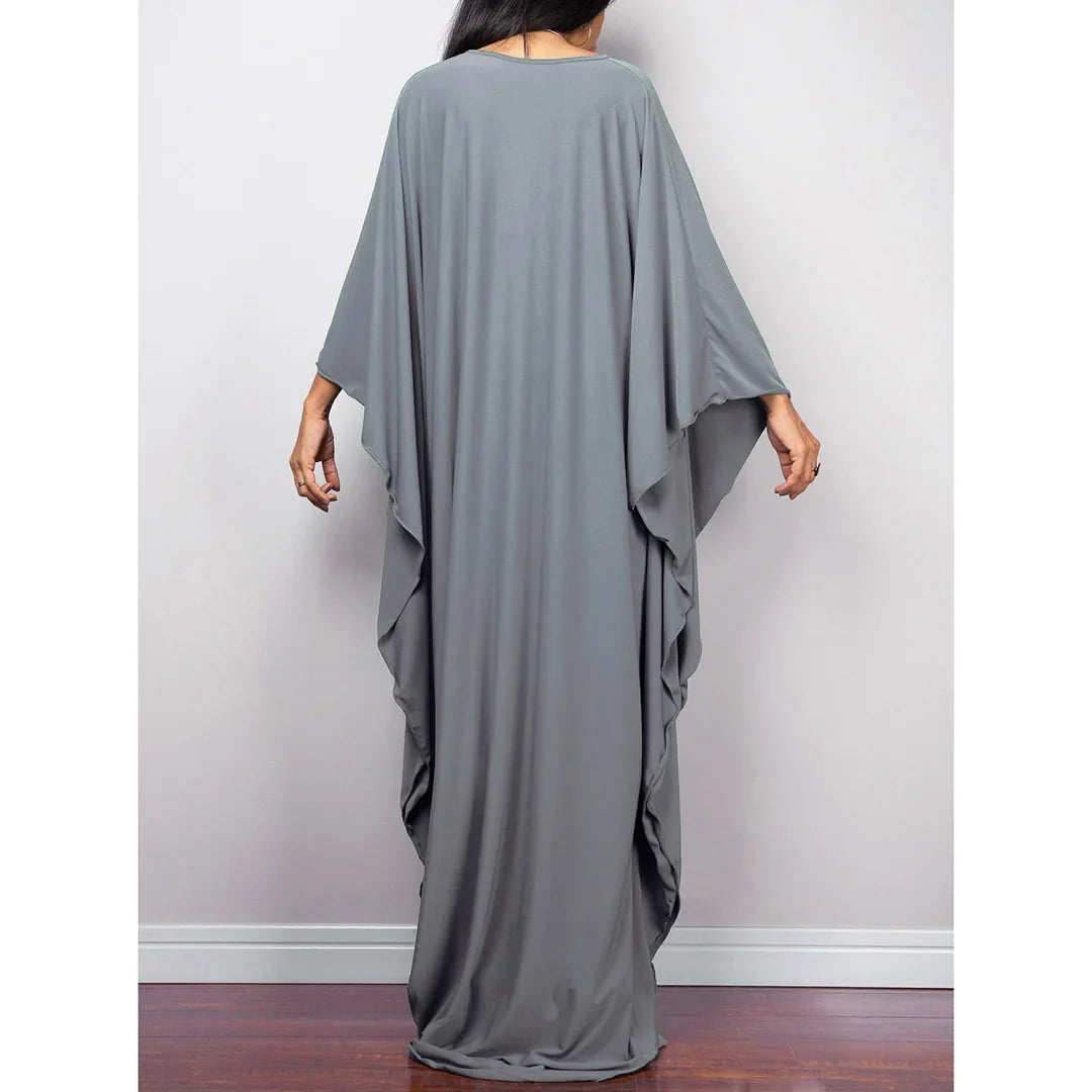 Greek Goddess Long Dress Batwing Sleeve Tunic Beach Cover Up Cover-ups Beach Dress Beach Wear Beachwear Kaftan Maxi Dress V4427