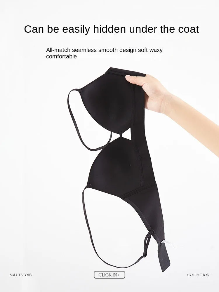 MOYISU Desire Triangle Cup Women Summer Thin Small Chest Gathered To Show A Large Pair of Breast Anti-sag No Underwire Bra Women