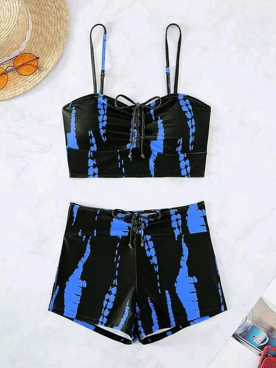 2026 Print High Waist String Two Piece Bikini Women Swimwear Female Swimsuit Bathers Bathing Swimming Suit Beachwear Summer