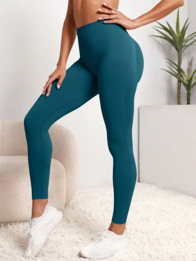 Women Gym Seamless Leggings Yoga Sports Pant Stretchy High Waist Fitness Sports Activewear Pants