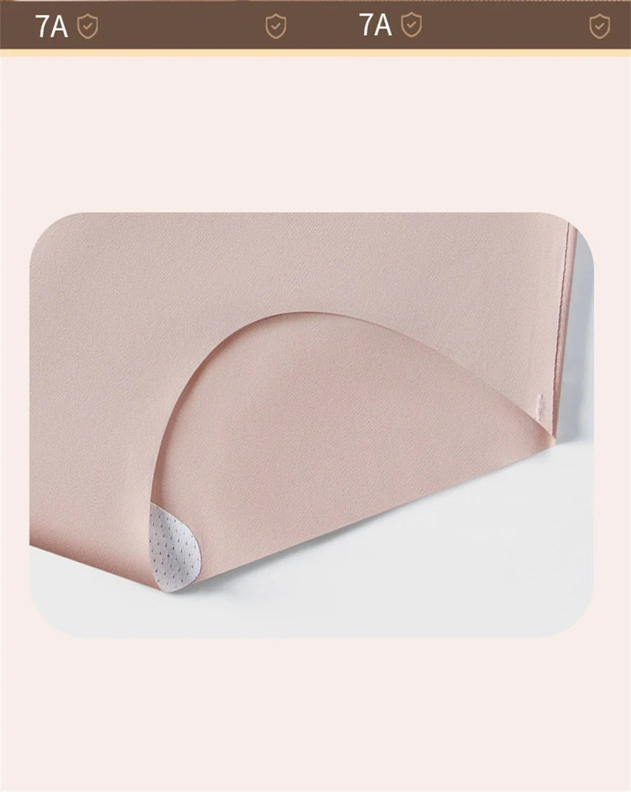 5PCS Seamless Mulberry Silk Underwear Ultral Thin Women's Panties Sexy High Elastic Invisible Briefs Soft Underpants Lingerie