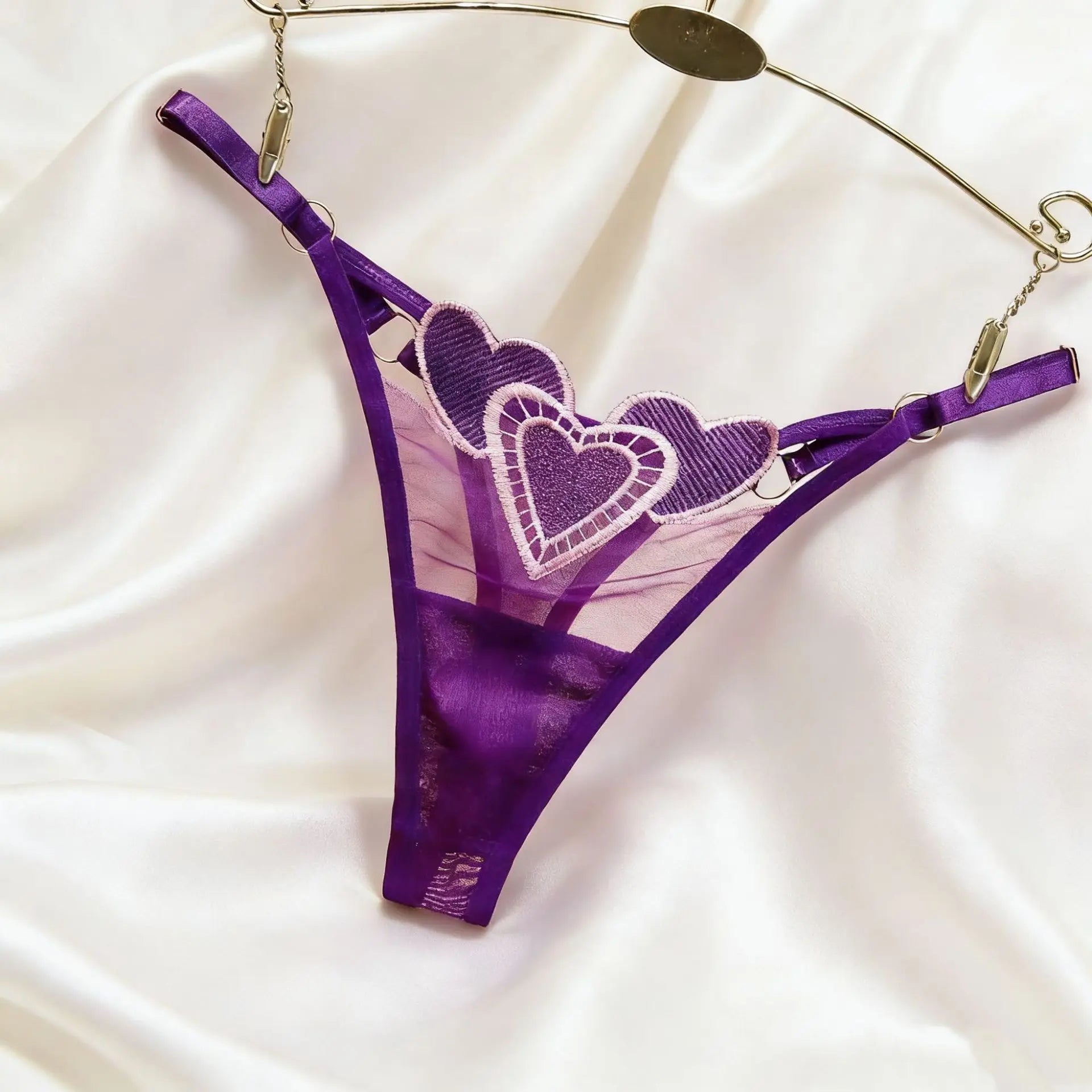Embroidery Heart Thin Sexy Girls G String Thong Panties Women Briefs Hollow Out Transparent Underwear Female Lingerie