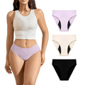 3pcs Period Panties - Seamless, Leakproof Underwear for Heavy Flow with Elegant Wooden Gift Packaging, Great Gift for Women
