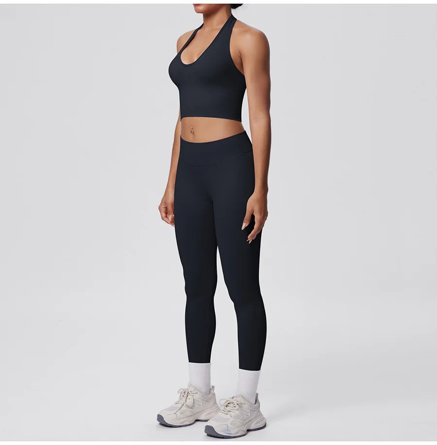 2pcs Yoga Set Gym Outfits Clothes Athletic Wear Yoga Suits For Women Fitness Set Tracksuits Sports Bra Gym Leggings Sportswear