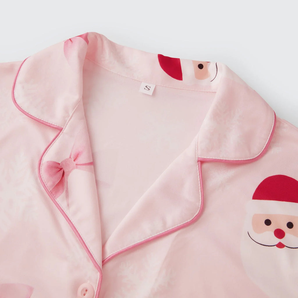 Women’s Two Piece Christmas Pajamas Set Long Sleeve Button Shirt Tops and Long Pants Fall Lounge Outfits