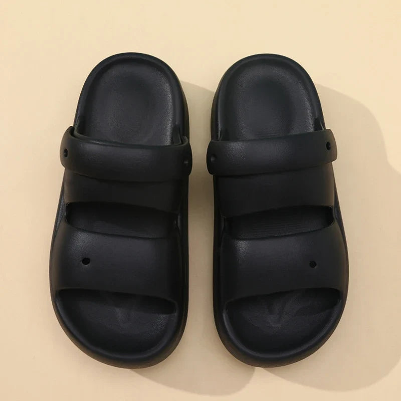 Women Summer Platform Sandals Thick Sole Home Street Slippers Soft EVA Girls Student Daily Walking Shoes 2 Way Wear Sandalias