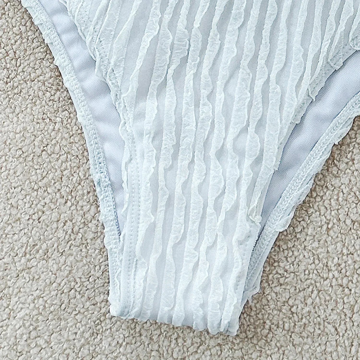 Wrinkled Halter Bikini Women Swimwear Female Swimsuit Two-pieces Bikini Set Brazilian Bather High Cut Bathing Suit Swim Lady
