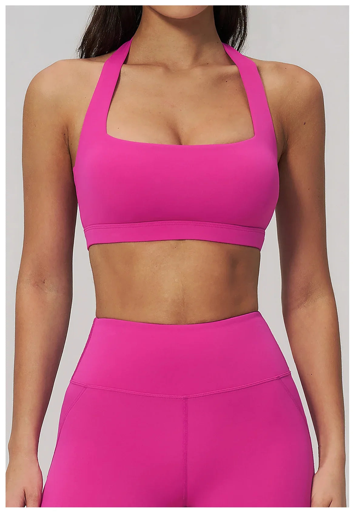 Summer Women Sports Bra Pilates Yoga Bra Hanging Neck Gym Underwear Running Fitness Shock Proof Breathable Quick-Dry Fitness Top