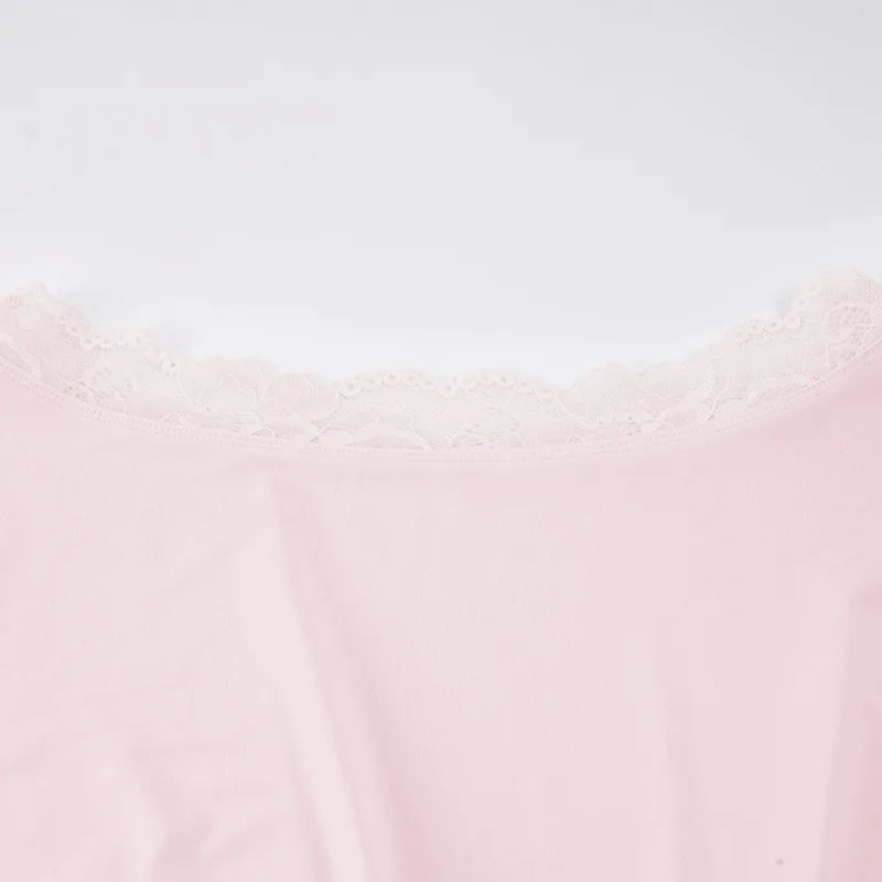 Summer T-shirt lace off-shoulder short-sleeved T-shirt waist fashion versatile top