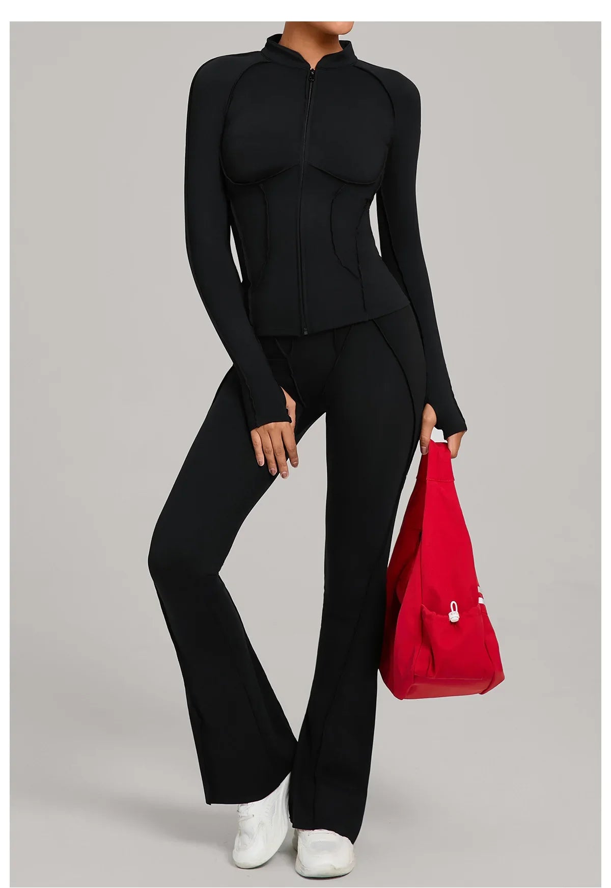 Women Tracksuit 2PCS Yoga Suit Sports Set Gym Set Running Outfits Workout Clothes Sports Long Sleeve Athletic Wear Yoga Clothing