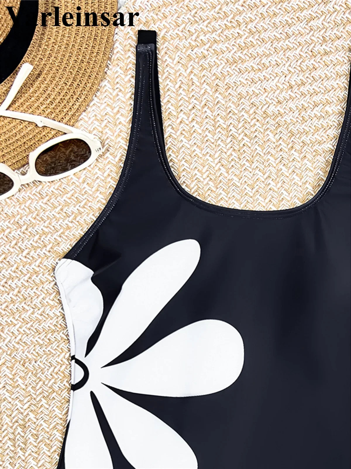 S - XL 2026 Flower Printed High Leg Cut Women Swimwear One Piece Swimsuit Female Monokini Padded Bather Bathing Suit Swim V8231
