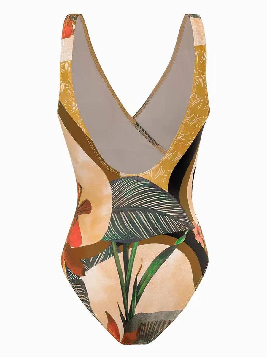 2026 Print Swimsuit One Piece & Swim Dress Sexy Swimwear Women Bathing Suit Padded Beachwear Swimming Summer