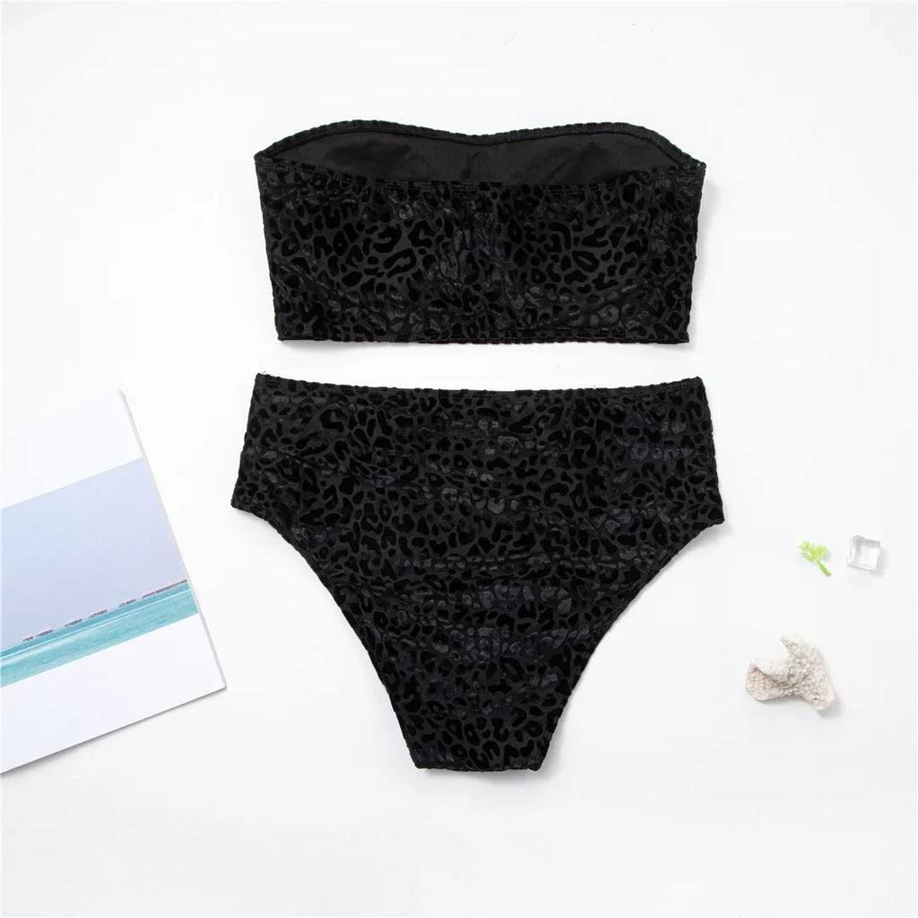0XL - 4XL New Leopard Bikini Plus Size Large Size Swimwear Women Swimsuit Female Two-pieces Bikini set Bather Bathing Suit K3977